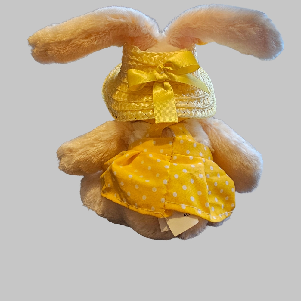 Adorable Yellow Polka Dot Bunny Plush Toy - Picture 5 of 16
